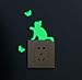 Produktbild Lichtschalter Aufkleber Cover Luminous Wandaufkleber Schalter Dekorative Stickers_Green Cat Catching Butterflies