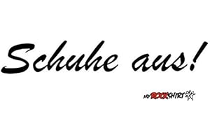 Schuhe aus 20 cm Aufkleber für Scheibe, Lack, Hochleistungsfolie, UV& Waschanlagenfest`+ Bonus Testaufkleber "Estrellina-Glückstern"®, von "myrockshirt",waschanlagenfest,Profi Qualität Aufkleber,