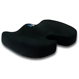 Memory Foam Coccyx Seat Cushion: Lower Back Support Office Chair Cushions for Sciatica Pain Relief, Driver Car Seat Cushion for Tailbone Pain: Comfortable, Ergonomic & Orthopaedic Pillow Chair Pad (NEW) Black, 18