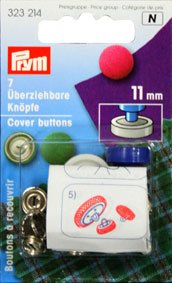 Prym Boutons À Recouvrir, Argenté, 7 Pièces, 11Mm