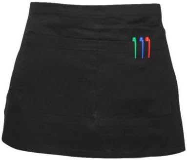 NEW CHEFS WAITERS COOKS RESTAURANT BAR BLACK & WHITE SHORT WAIST POCKET APRON