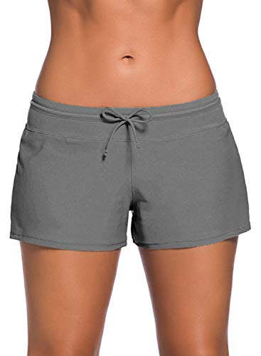 FIYOTE Short de Bain Femme d'été Bas de Bain Casual Culotte Multiusage S-XXXL