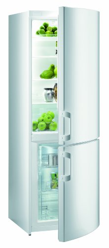 Gorenje RK 61810 W Khl-Gefrier-Kombination / A+ / 180 cm Hhe / 0.8 kWh / 230 L Khlteil / 92 L Gefrierteil / 4-Sterne-Gefrierleistung / 1 Flaschenfach, zweireihig fr XL-Flaschen / wei