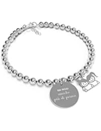 10 Buoni Propositi Bracciale Donna Amiche pi&ugrave; di prima Collezione Mini Jewel