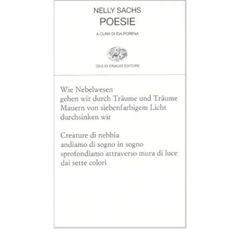 Poesie Di Natale In Tedesco.Poesie Testo Tedesco A Fronte Amazon It Sachs Nelly Porena I Libri