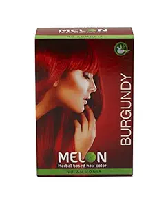 Melon Herbal Based Hair Color, AMMONIA FREE HAIR COLOUR, Natural Hair colour without Chemicals, Deep Conditioning Hair Color Powder with Amla, Heena, Shikakai & Precious Herbs, (Pack of 6), 90gm