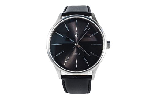 Castle Watch Herren Uhr Black/Black Leder Armband Castle Watch Herren Uhr Black/Black Leder Armband