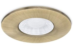 GENERIC Brushed Brass Aluminium Bezel for X50 JCC Fire-Rated Downlight, Compatible with JC1101/NB, IP20 Rated, 2 Year Warranty