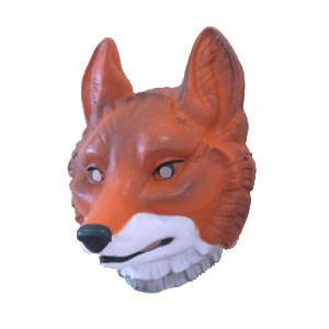Hartplastik Tier-Maske für Erwachsene Fuchs