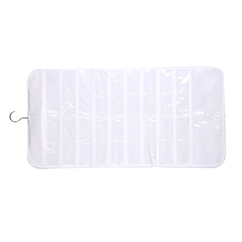Generic Hängend 80 Taschen Schmuckaufbewahrung Schmuck Organizer – Weiß - 4