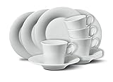 beinhaltet 4x BERLIN Kaffee-Obertasse, 4x BERLIN Kaffee-Untertasse, 4 x BERLIN Desserteller, 1x Geschenkverpackung