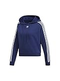 sudadera adidas originals mujer azul Ropa deportiva adidas adidas Cropped Hoodie Sudadera, Mujer, Azul (azuosc), 38