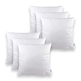 Sleeb coussin intérieur 45x45 cm 6 pièce fermeture éclair lavable blanc oreiller garnissage