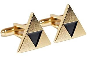 Gemelolandia | Boutons de Manchette de Chemise Triforce Zelda | Pour Hommes et Garçons | Cadeaux Pour Mariages, Communions, Baptêmes et Autres Événements