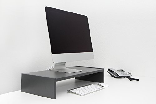 Design Monitortisch „Sauerland“ Bildschirm Ständer Schreibtischregal Standfuß Hochglanz schwarz B / H / T 60 x 12 x 30 cm - 4