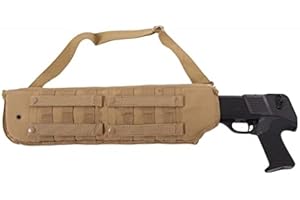 Delta Tactics Accessoire Airsoft - Carquois pour Fusil à Pompe Court Tan- Couleur: désert - matière: Tissu Cordura Haute résistance
