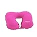 Produktbild Uus u geben Kissen aufblasbare U-förmige Kissen Reisekissen Nackenkissen Auto Zug Flugzeug Sitzkopfstütze Nackenkissen Kissen Kissen (Farbe : Rosy Red)