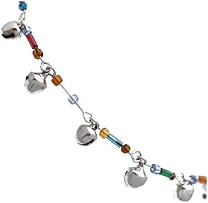 Malti Silver tone Multi Coloured Ankle Chain