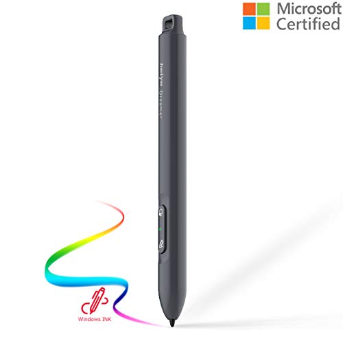 Heiyo Surface Pen soporta 200 Horas de Trabajo 360 días en Espera, Active 4096 Niveles Surface Stylus Pen Compatible con Surface Go/Pro 3/Pro 4/Pro 2017, Surface Laptop/Book/Studio (Gris)