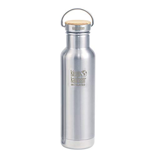 Klean Kanteen Classic Reflect Vacuum Isolato Borraccia, Spazzolato Stainless, One Size