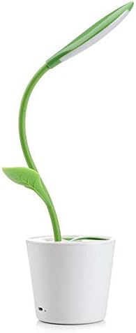 Pen Holder Tree Leaf Charging Table Lamp Eye Protection Learn Bedside Bedroom Reading Desk Lamp Creative Touch Dimming Student Study Light Children Lamp Living Room Home Decorative Indoor Lamp,Green