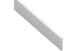 VIRTUAL PLASTICS UPVC Plastic Trim 45mm x 5m - White Architrave Skirting Board/Window Finishing Trim