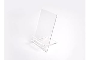 3DScube Porta bigliettini da visita in plexiglass da tavolo e scrivania, ideale per hotel, attività commerciali, banco bar e ufficio (Verticale)