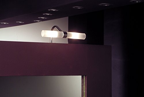 Ronin Furniture Fittings® Halogen Lights 36429/230 V Chrome for Screwing On for Mirror w/D/H 196/129/80/Overhang Light Do 050.2109