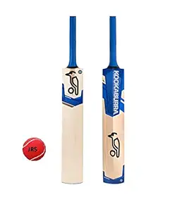 JRS Super 012 Wooden Cricket Bat with Ball for Kids Size 2 Pack of 1 (Multi-Color) 5-6 Years Boys