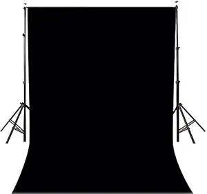 Kamron 8x12 ft Premium Professional Black Background Wrinkle Free for Photo & Video