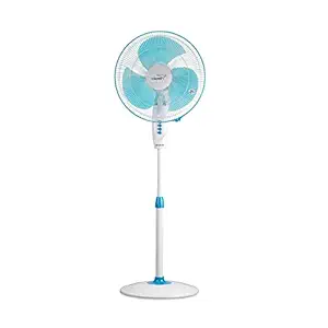 V-Guard Finesta STS 400mm Pedestal Fan (White Blue)