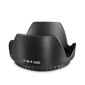 EnticingMuch 58MM Flower Lens Hood for Canon EOS 77D 80D 90D Rebel T8i T7 T7i T6i T6s T6 SL2 SL3 DSLR Cameras with Canon EF-S 18-55mm f/3.5-5.6 is Lens and Select Nikon Lenses