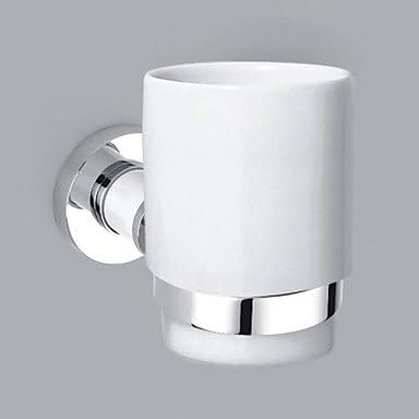 Tap Chrome Finish Contemporary Style Brass Wall Mounted Single Cup Toothbrush Holder