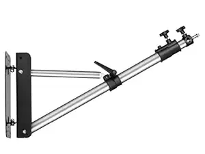 VTS Wall Mounting Boom Arm with Triangle Base for Photography Studio Video Studio Strobe Light Monolight Softbox Umbrella Reflector(Metal Alluminium)