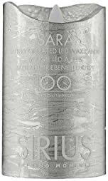 Sirius Home Sara LED Silver Candle Maker – Electric Candles (LED, silver, Wax, Battery, Battery, Aaa)