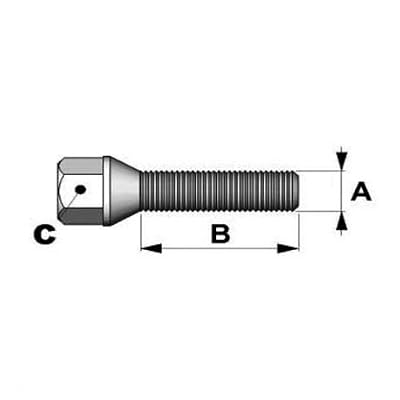 Bratex Boulon de roue 12X150 (40mm)