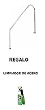  Pasamanos baranda de bajada piscina FX L. 1524mm. Acero inoxidable AISI 316. Dos puntos de apoyo dos escalones pletinas + tornillos + tacos + embellecedores. REGALO Limpiador de acero