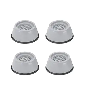 VIBRAT Washer Dryer Anti Vibration Pads with Suction Cup Feet, Fridge Washing Machine Leveling Feet Anti Walk Pads Shock Absorber Furniture Lifting Base(4 Piece).