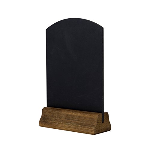 Chalkboards UK mesa pizarras con plinto  madera  negro  23  x 15  x 4  cm