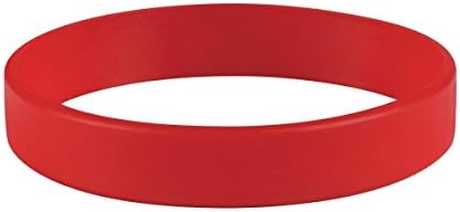 Plain Red Silicone Wristband (Pack of 10)
