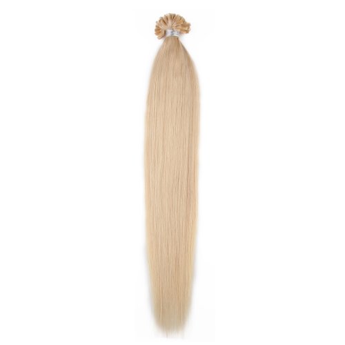 Beauty7 100% Remy Human hair Extension 200 strands Pre Bonded Tipped U tip/Nail tip Hair Extension Straight Hair Blonde Hair Color (#24) 18'' 20''22'' 24'' 100g (20''(51cm))