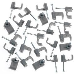 SupaLec Grey Cable Clip Ã‚â€“ Flat for Twin and earth cable 2.5mm