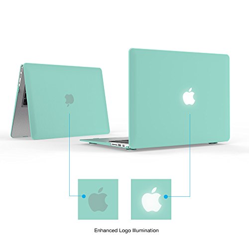 iBenzer – Soft-Skin-Serie Kunststoffabdeckung des schweren Kastens für Macbook Air 13,3“ (A1466/A1369) NO CD-ROM, Grün MMA13GN - 3