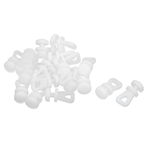 Preisvergleich Produktbild Kunststoff Fenster Vorhangschiene Schieben Räder Rollen Schienenlauf Weiß 20Stik