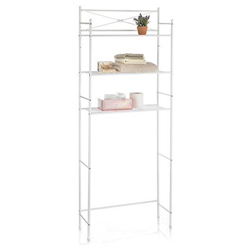 Toilettenregal Waschmaschinenregal Badezimmerregal MARSA mit 3 Ablagen in weiß - 3