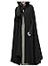 Produktbild NPRADLA 2018 Mittelalter Umhang Damen Kapuze Einfarbig Elegant Frauen Trenchcoat Open Front Cardigan Jacke Mantel Cape Poncho Oversized(L,Schwarz)