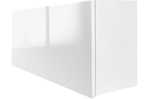 Milionmeblicom Mobilietto Pensile da Bagno Laura Salvaspazio Mobile da Parete Sospeso Armadietto Pieghevole con Apertura Telescopica Mobilietti con Ripiano, Bianco Lucido, 39 x 90 x 23 cm