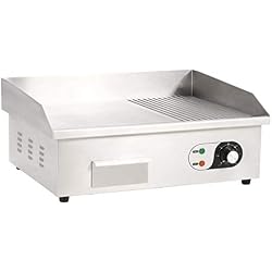 vidaXL Plancha Électrique Acier Inoxydable 3000 W Barbecue Grill de Table