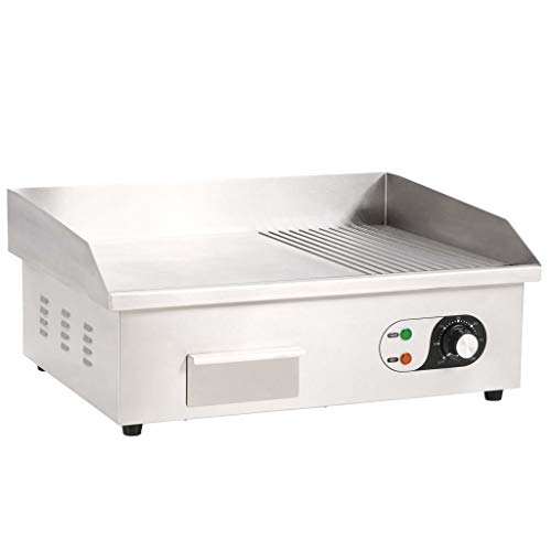 vidaXL Plancha Électrique Acier Inoxydable 3000 W Barbecue Grill de Table
