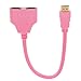 Imported 1080P HDMI Port Male to Female 1In 2 Out Splitter Cable Adapter for TV Pink RS.355.00